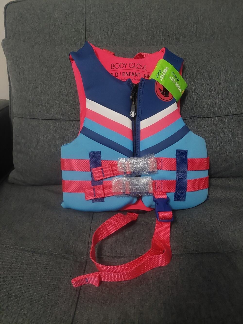 Body Glove Child Evoprene PFD Life Jacket/Vest, 33-55lbs Pink NEW!